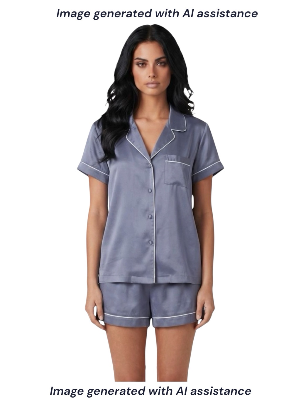 Inc International Concepts S Blue Satin Pj Set